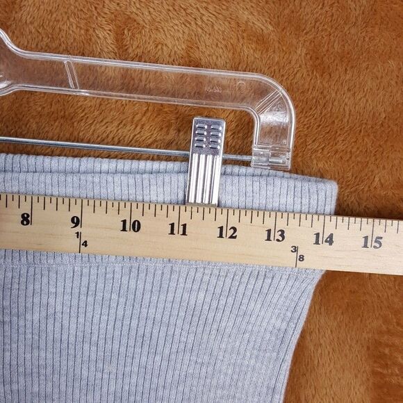 LUNYA Shorts Womens Medium Gray Stripe Cozy Cotton Silk Ribbed Bike Lounge - Picture 5 of 8